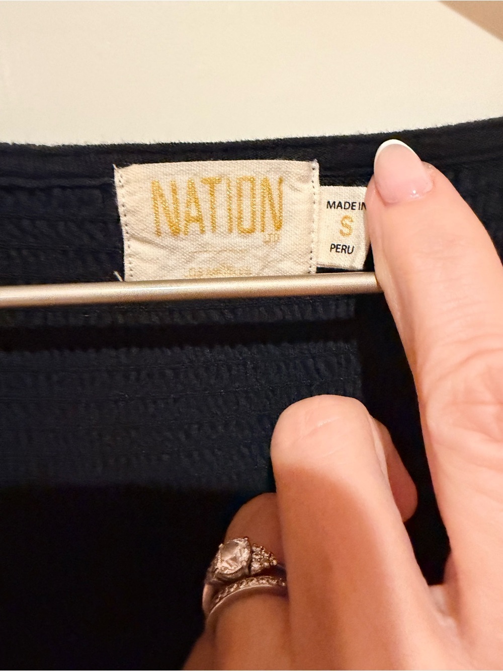 Nation LA Pima Cotton Black Square-Neck Puff Sleeve Midi Dress Small - Picture 4 of 5